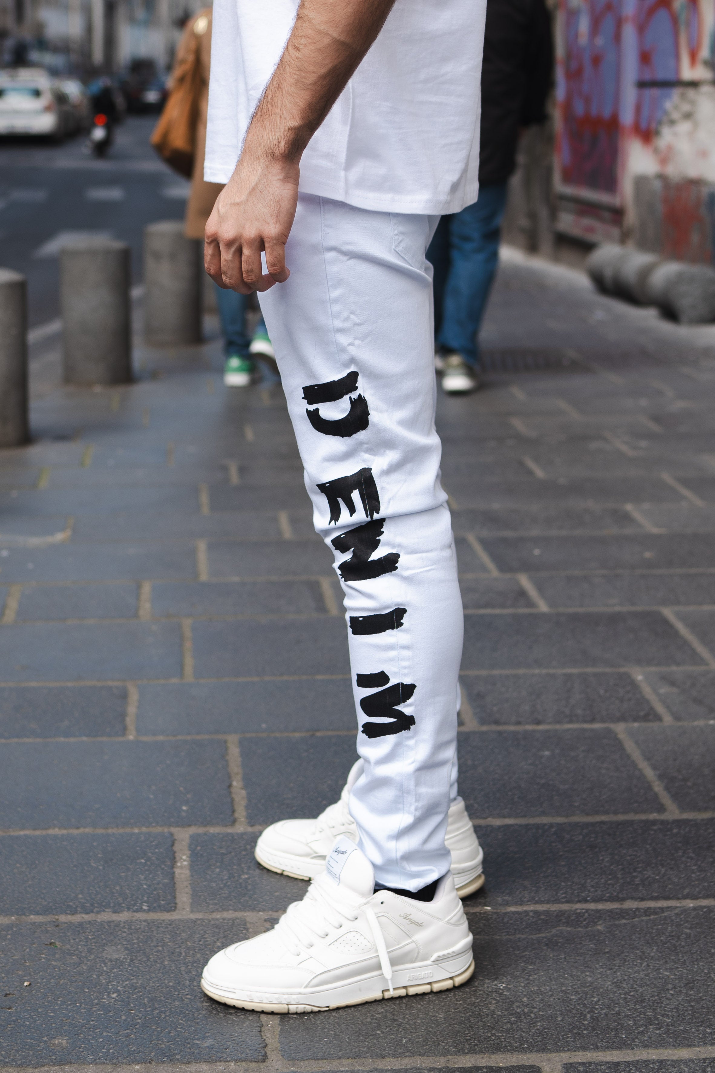 Jeans Bianco con stampa