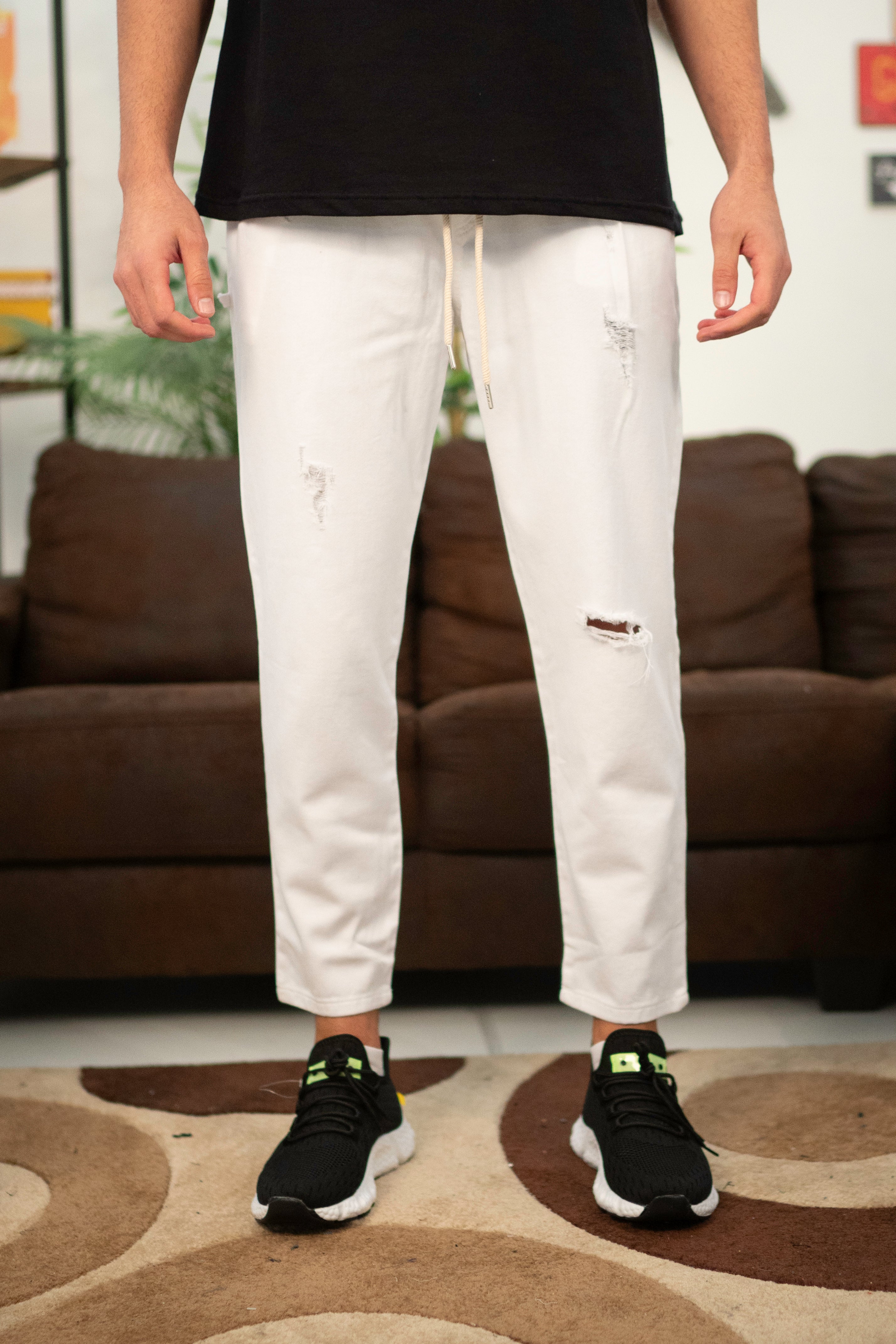 Jeans Colorato con rotture